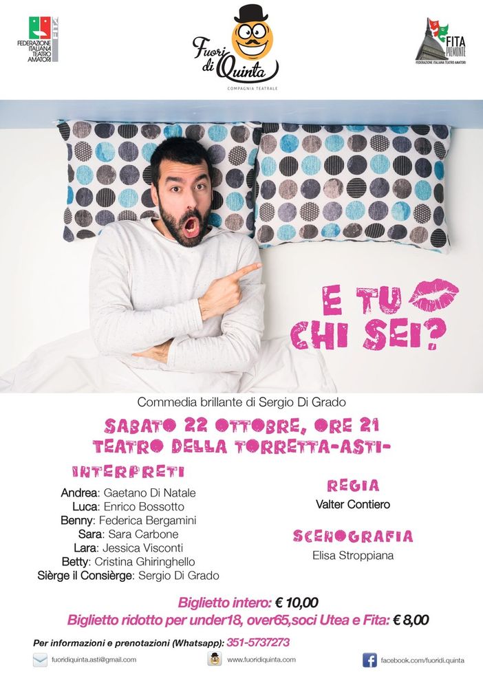 In scena al Teatro della Torretta il nuovo spettacolo dei “Fuori di Quinta” - EVENTO ANNULLATO In scena al Teatro della Torretta il nuovo spettacolo dei “Fuori di Quinta” - EVENTO ANNULLATO