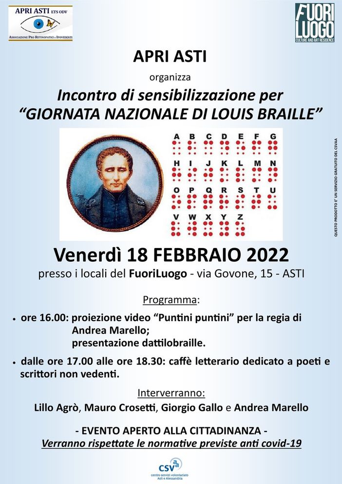 La locandina dell'iniziativa