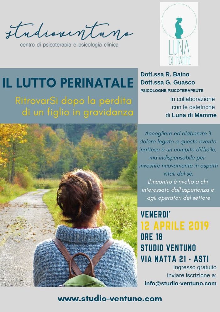 Venerdì 12 un incontro su &quot;Il lutto perinatale: ritrovarSi dopo la perdita di un figlio durante la gravidanza&quot;