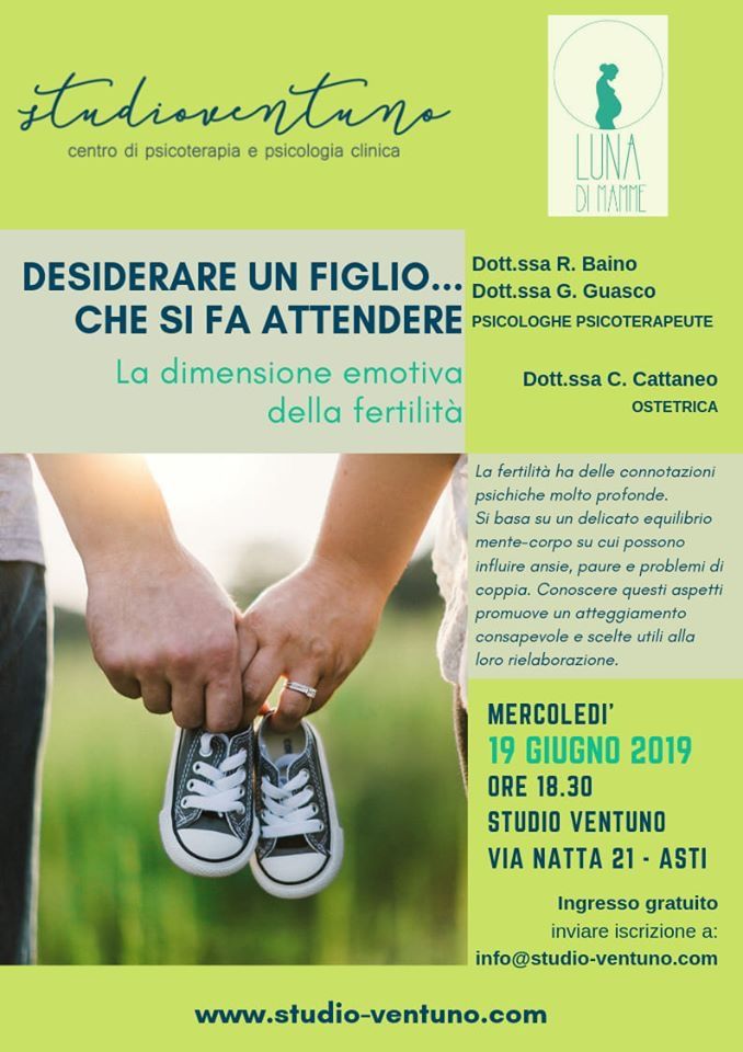 "Desiderare un figlio che si fa attendere: la dimensione emotiva della fertilità" un incontro per la coppia con Studio Ventuno