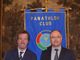 Filippo FInello con Luca Simonetti davanti allo sgtemma del Panathlon