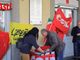 Alcune immagini della deposizione avvenuta queta mattina davanti alla sede della Cgil (Merphefoto)