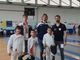 Il tecnico Mandarini con i piccoli allievi alle Festa dei Bimbi
