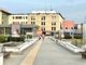 Il percorso pedonale di accesso all'ospedale di Asti