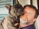 Remo Damosso con l'amato bouoledogue