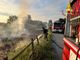 Vasto incendio di sterpaglie in un prato a Montechiaro d’Asti