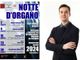 Collage tra la locandina della serata e l'organista Luca Gorla