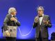 Tullio Solenghi (a sinistra nell'immagine) e Massimo Lopez ritratti in una foto di scena (ph. Marco Caselli)