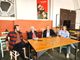 La conferenza stampa alla Casa del Popolo (da sinistra Mauro Bosia, Gianfranco Miroglio, Mario Malandrone, Vittoria Briccarello)