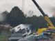 Camion fuori strada sulla provinciale per Bazzana