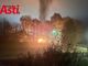 Auto in fiamme a Serravalle
