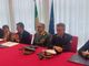 Il prefetto Ventrice, accanto a lui il questore Marina Di Donato e il comandante della Guardia di Finanza Antonio Garaglio