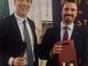 Il presidente Rotary Bazzano con Valerio Brescia