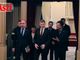 Il capo della polizia Vittorio Pisani con questore, sindaco e prefetto (Merfephoto)