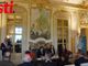 Immagini della presentazione dei lavori di restauro del Salone