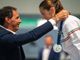 La consegna della medaglia d'argento all'atleta astigiana (immagine tratta dal sito della fipm.it)