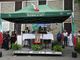 Un momento della funzione religiosa celebrata sul sagrato del santuario dei Caffi