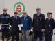 Il dott. Testore con, da sinistra, l'ispettore Buoso, il  comandante Saracco, il vicecomandante Borgo e la commissario Capusso