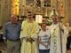 Don Baviera con i genitori e il vescovo Prastaro