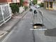Il "buco" di via Brovardi prima dell'intervento risolutivo