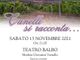 La locandina dell'appuntamento in programma sabato 13  al Teatro Balbo di Canelli