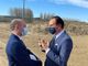 Il governatore Cirio e il sottosegretario Morelli sul cantiere per il completamento dell'autostrada