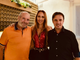 Samantha Panza ritratta con lo stuntman Walter Siccardi (a sinistra) e con il responsabile del documentario Fabrizio Di Salvo