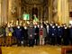 Il Gruppo Alpini di Canelli con il Coro Vallebelbo e le autorità al termine della funzione religiosa