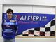 Edoardo Alutto con la maglia del moto club Alfieri