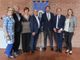 La rappresentanza degli “Azzurri Astigiani” con il presidente nazionale Stefano Mei (al centro).