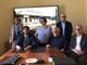 L'assessore alla cultura Ausilia Quaglia, il sindaco di Nizza Monferrato Simone Nosenzo, l'architetto Michela Scaglione, il referente del Lions CLub Nizza-Canelli Pietro Masoero, il referente del comitato strade ferrate Giacomo Massimelli e il presidente dell'Erca Teresio Alberto