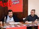 Mauro Bosia (a sinistra nello scatto) e Michele Anselmo ritratti durante la conferenza stampa