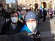 Michele Anselmo (in primo piano) e Mauro Bosia (alla sua destra) ritratti in occasione di una manifestazione nell'aprile scorso