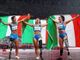 Monica Contraffatto, Ambra Sabatini e Martina Caironi, atlete paralimpiche in forza al gruppo sportivo delle Fiamme Gialle, ritratte al termine della finale dei 100 metri alle Paralimpiadi di Tokio