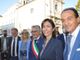 Il presidente Cirio ritratto con la ministra Mara Carfagna ritratti in occasione dell'inaugurazione della Fiera Internazionale Tartufo Bianco d'Alba 2021. Con loro il ministro del Turismo Garavaglia, la presidente dell'Ente Fiera Liliana Allena e il sindaco di Alba Carlo Bo