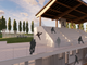 Un render che mostra come sarà la futura tribuna