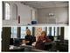 Collage fotografico tra la palestra di via De Amicis e il nuovo laboratorio di informatica del Liceo Artistico