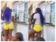 Un collage di immagini tratte dal video postato sui social
