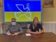 Elena Novikova con il sindaco di Costigliole d'Asti Enrico Alessandro Cavallero