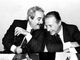 La riproduzione di una celebre immagine che ritrae Giovanni Falcone e Paolo Borsellino, magistrati simbolo della lotta alla mafia e vittime della criminalità organizzata