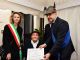 Domenico Monticone con il sindaco di Asti e presidente della Provincia Maurizio Rasero e la vice sindaco di Asti Stefania Morra