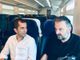 Marco Gabusi in treno