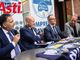 Nell'immagine d'archivio (Merfephoto), da sinistra a destra: Luigi Giacomini, l'On. Fabrizio Comba, l'On. Marcello Coppo e Sergio Ebarnabo
