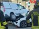 Le conseguenze di un incidente verificatosi poche settimane fa in corso alla Vittoria