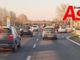 Alcune immagini dell'incidente verificatosi in tangenziale