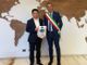 Il sindaco Paolo Lanzavecchia con il delegato cinese Shao Welbin