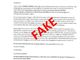 Copia della mail a firma del sedicente Franco Gabrielli