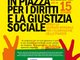 La locandina dell'iniziativa in favore di diritti e della giustizia sociale