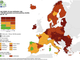 Mappa del contagio in Europa: il Piemonte lascia il verde