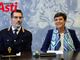 Stefano Ceveriati ritratto con il questore di Asti, Marina Di Donato, durante una conferenza stampa (ph. Merfephoto - Efrem Zanchettin)